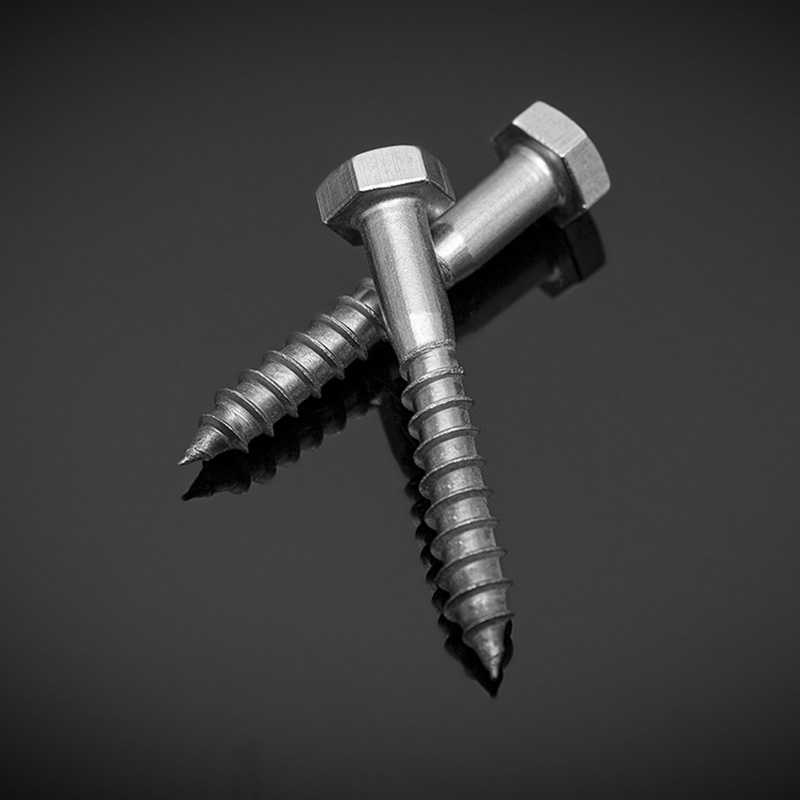 Wkręty do drewna z łbem sześciokątnym ze stali nierdzewnej DIN571 Wkręty do drewna z łbem sześciokątnym ze stali nierdzewnej DIN571