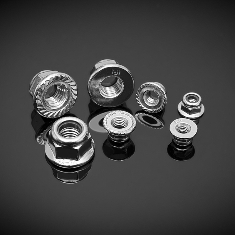 Nakrętki zabezpieczające kołnierzowe ze stali nierdzewnej DIN6927, niemetalowe Nakrętki zabezpieczające kołnierzowe ze stali nierdzewnej DIN6927, niemetalowe